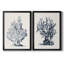 Blue Antique Coral I - ensemble de 2 reproductions d'art sur toile encadrées-141662313-141662324