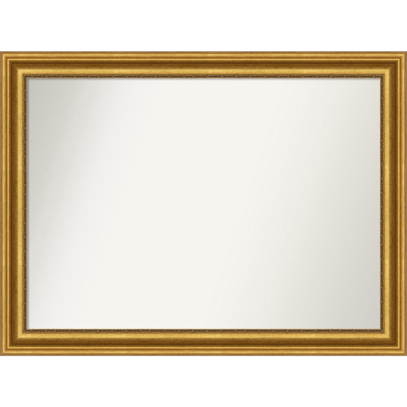 Miroir de salle de bain Jashawna, 35,75 po x 47,75 po, Doré