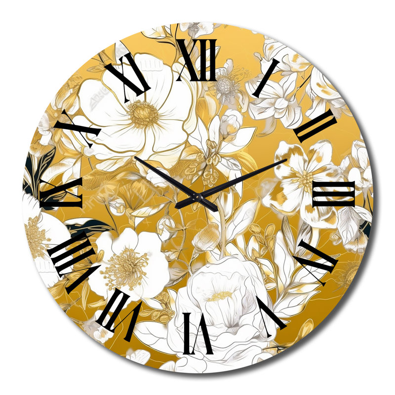 Horloge murale florale, Grand