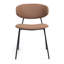 Ensemble de 2 chaises de salle à manger en faux cuir brun Chantay avec pieds en fer noir