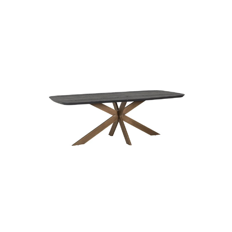 Cambon Oak Metal Base Dining Table