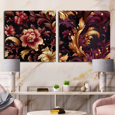 Gainsborough - Abstract Botanicals Square Collage Set Of 2