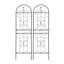 Ensemble de 4 treillis de jardin en métal 71 po x 19,7 po antirouille pour plantes grimpantes-1170460942