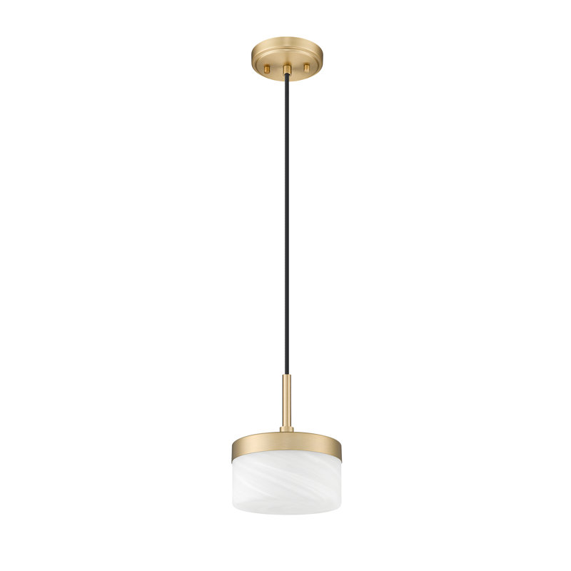 Luminaire suspendu moderne en or 6,75 po Renaud, Doré