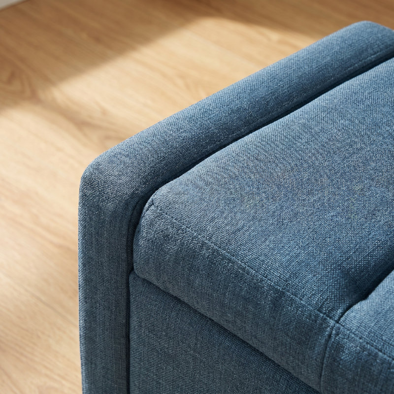 Banc de rangement moderne rembourré | Repose-pieds polyvalent avec compartiment caché pour le salon, la chambre à coucher et le vestibule
