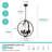 4 - Light Dimmable Globe Lantern  Farmhouse / Country Glass Shaded Chandelier-532524722