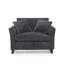 Fauteuil rembourré 46,5 po en velours côtelé-1761710498