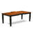 9 Piece Dining Table Set Includes a Rectangle Wooden Table with Butterfly Leaf and 8 Linen Fabric Dining Room Chairs, Black & Cherry