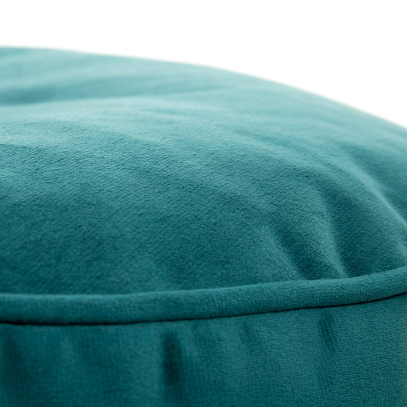Bean Bag Bazaar Milano Velvet Footstool, Teal Green