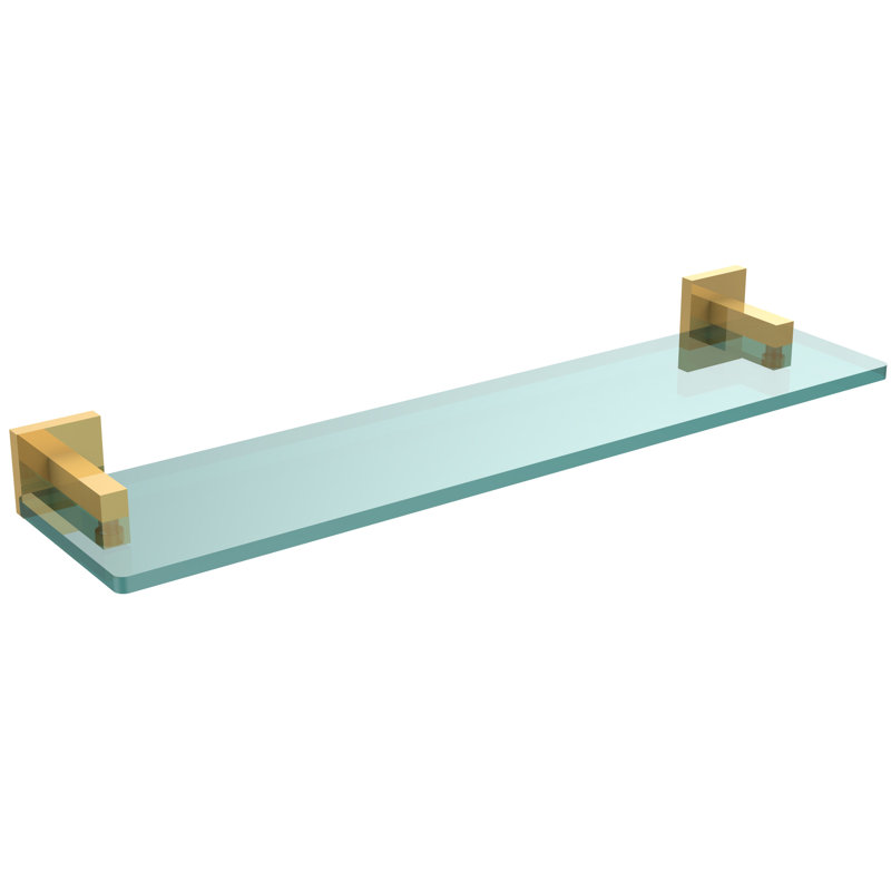Haranu Bracket Shelf, Polished Brass, 16 Inch