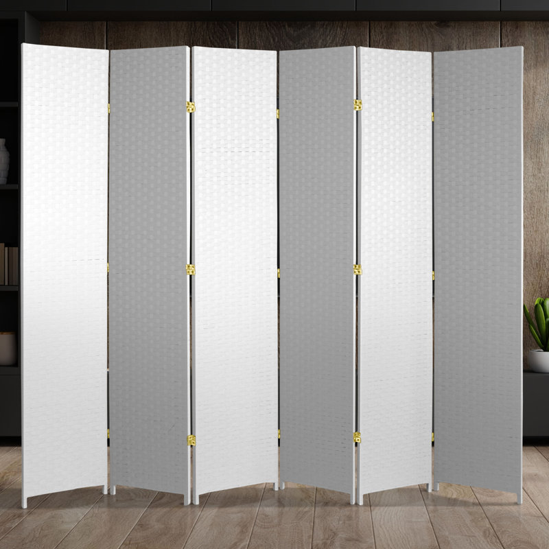 Amitis 7 pi. Cloison haute pliable en fibre tissée, 6, H 84 po x l 117 po x P 1 po, blanc