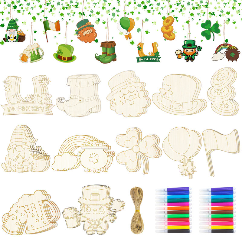 St. Patrick's Day, ensemble de 61 décorations pour la Saint-Patrick