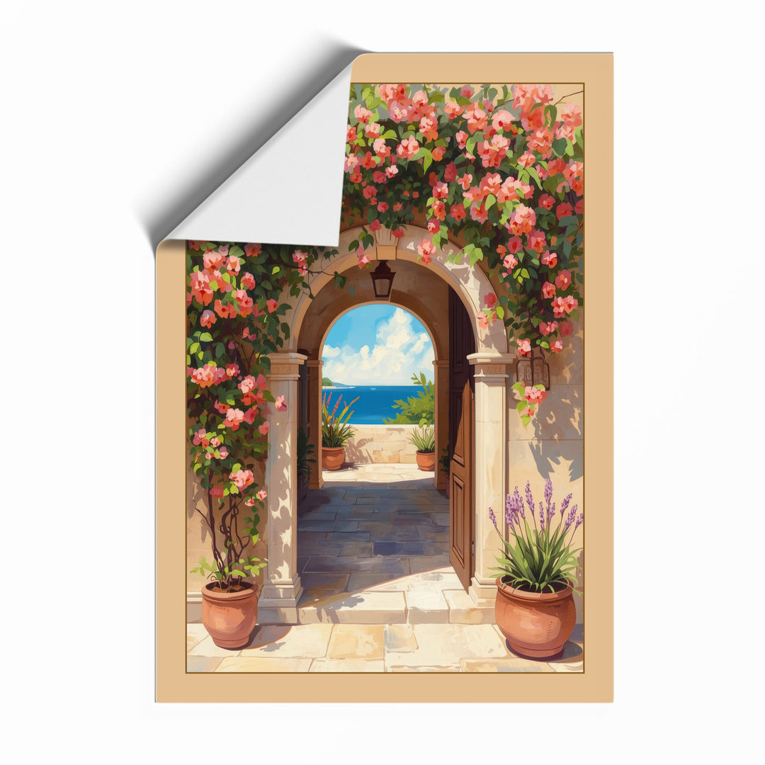 Mediterranean Archway Coastal - Framed Print