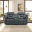Kyrene 80.7" Wide Modern Manual Reclining Loveseat Sofa With Center Console, Cup Holders & Storage - Plush Fabric Theater Seating-123333292