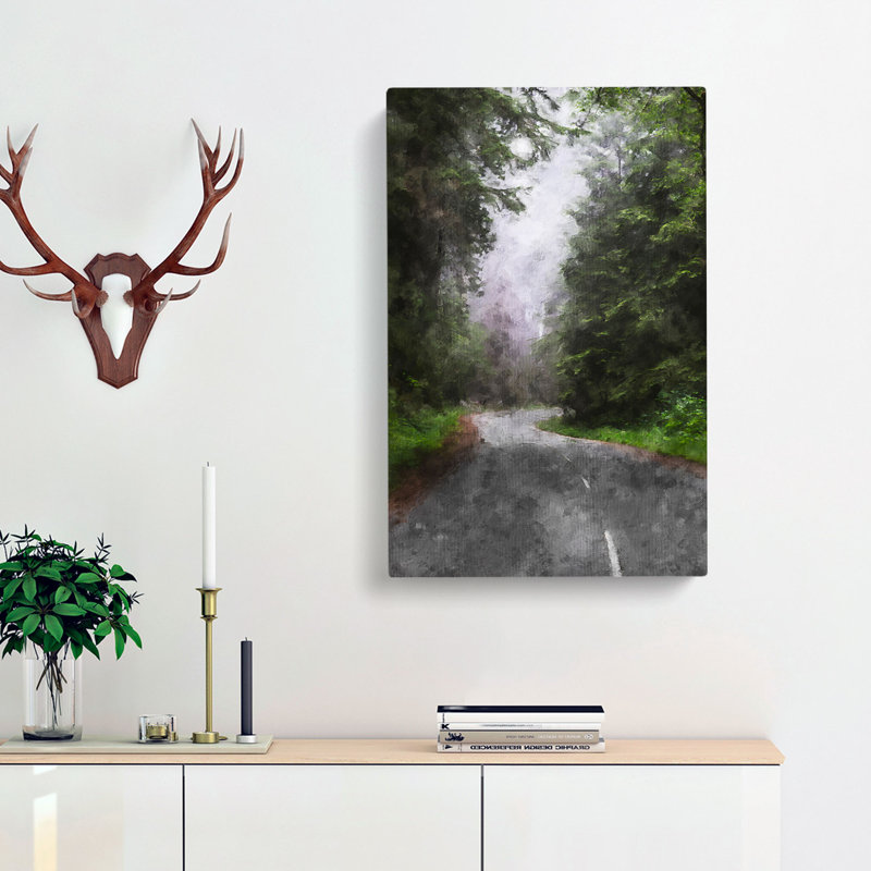 Road Through Redwood National Park In California - Wrapped Canvas, 50cm H x 35cm W x 3cm D