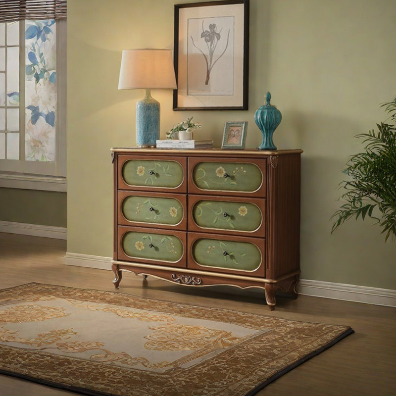 European style living room painted accent chest