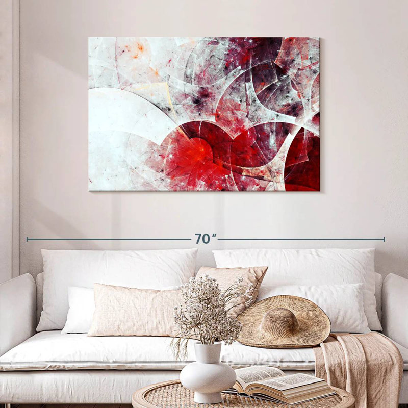 Avery Red Digital Abstract, 30" H x 45" W