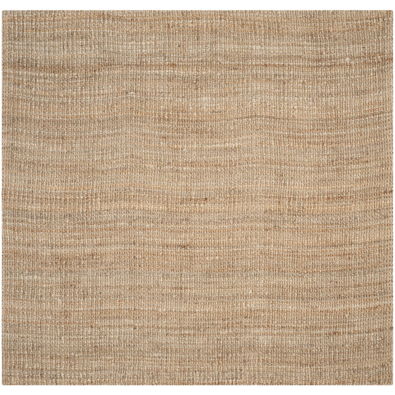 Alda Erroll Pollux Machine Made Power Loom Jute Area Rug, Square 7'
