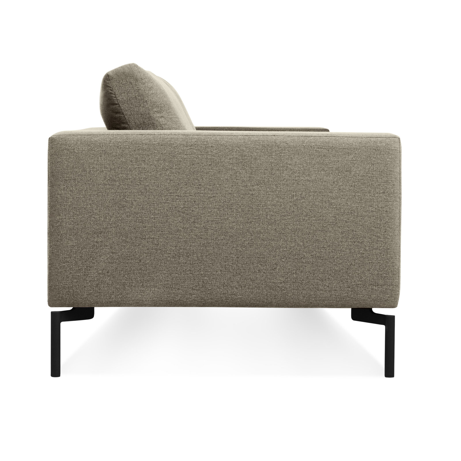 New Standard Upholstered Sofa, Black, 32" H x 92" W x 35" D, Sanford Black Crossweave