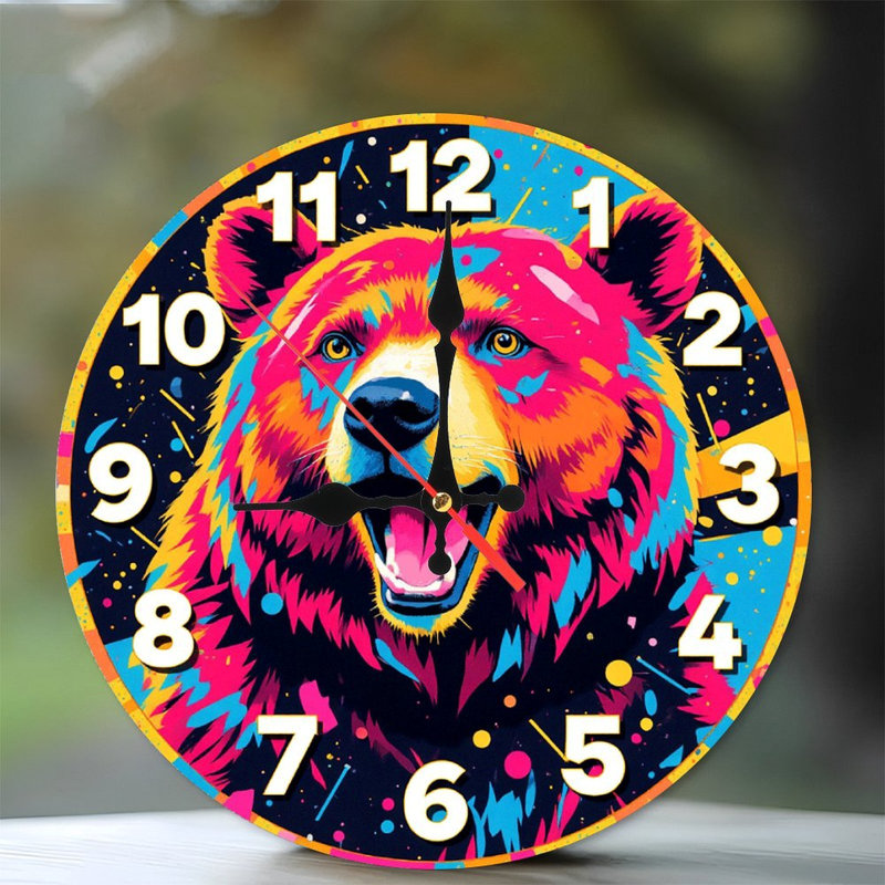 Horloge murale colorée