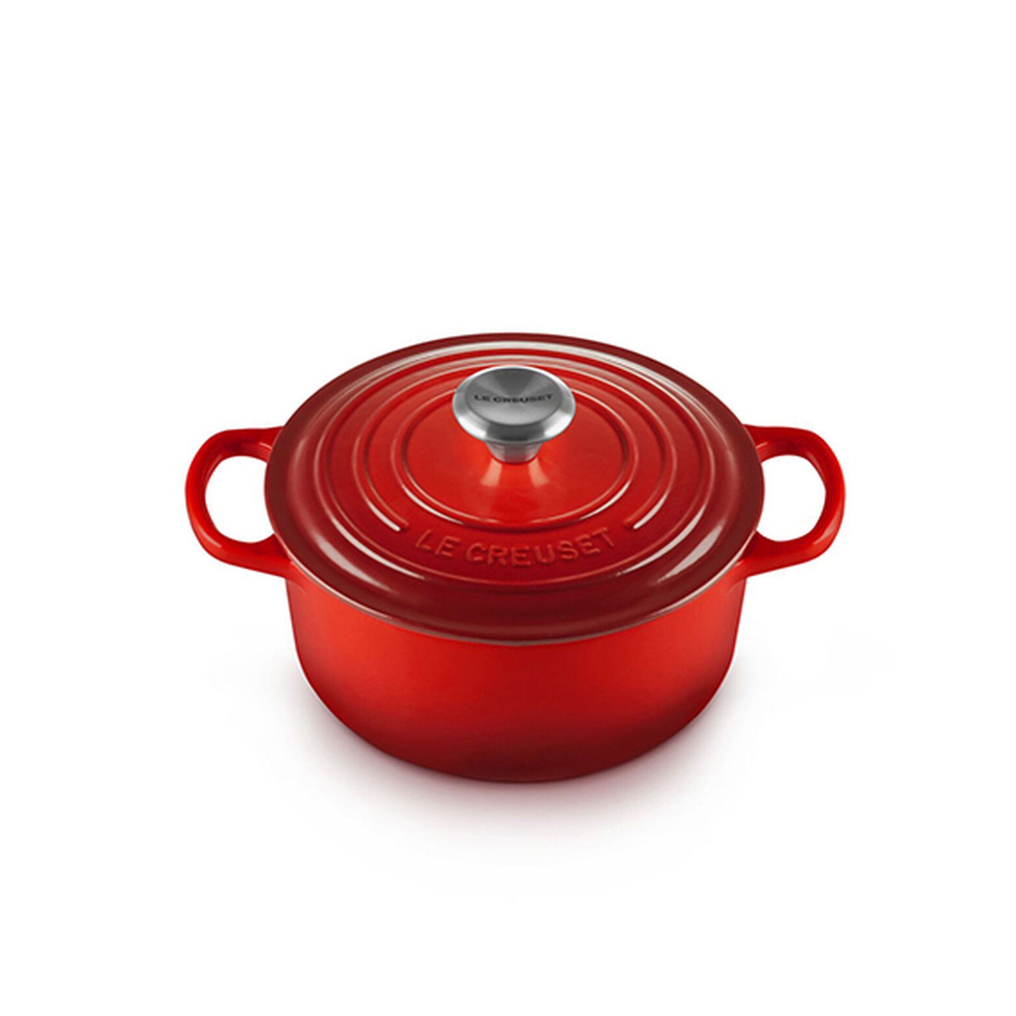 Le Creuset Signature Enameled Cast Iron Round Dutch Oven with Lid, 2 quarts, Cerise