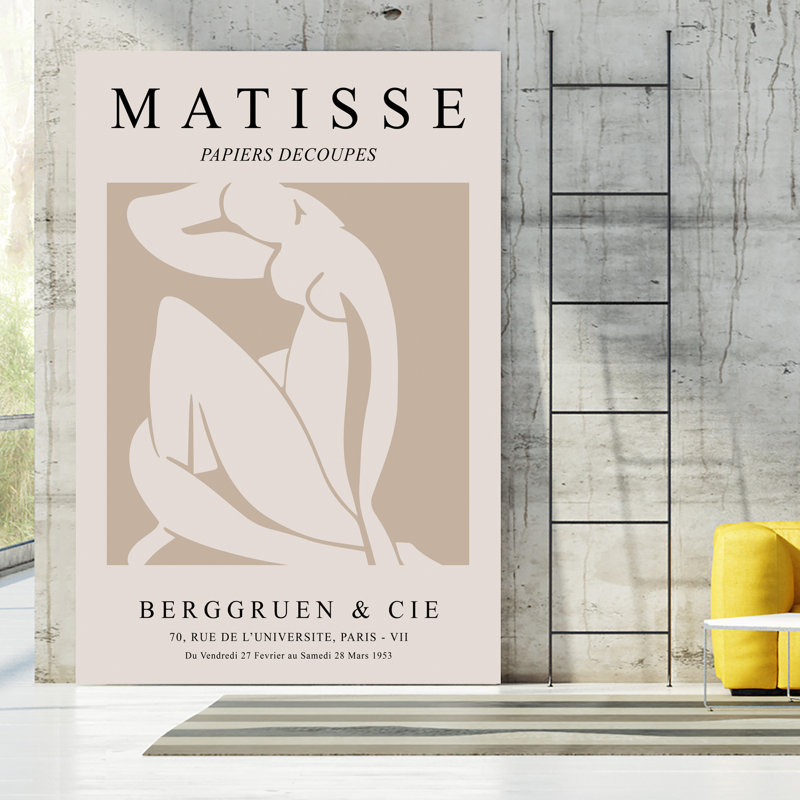 Nude figure, beige, impression sur toile non encadrée, L 48 po x H 72 po x P 1,5 po