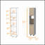 Devoux 2-Door 2-Shelf Kitchen Pantry in Light Pine and Grey, Perfect for Organized and Stylish Storage Solutions.