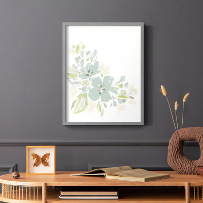 Seafoam Petals I Framed Print - Solid Wood
