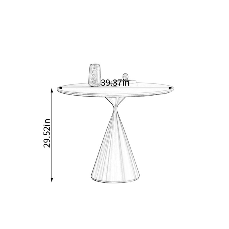 Table ronde Modern Rock, H 29,52 po x L 39,37 po x l 39,37 po