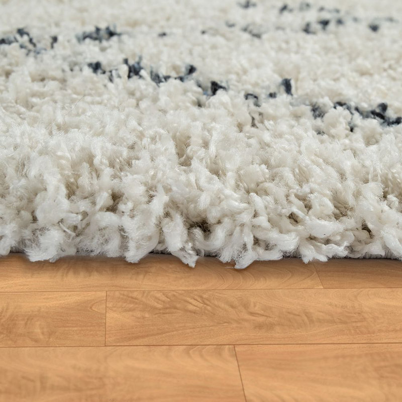 Sierra Geometric Shag Area Rug, Rectangle 80 x 150cm