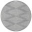 Tapis d'intérieur rond lavable géométrique 8 pi gris