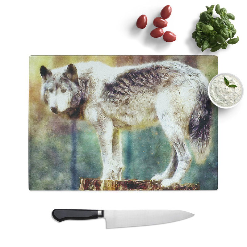 Abstract Wolf Vol.3 Painting Chopping Board, 0.4cm H x 20cm W x 29cm L