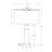 Table Lamp  - 28"H,, Black Metal