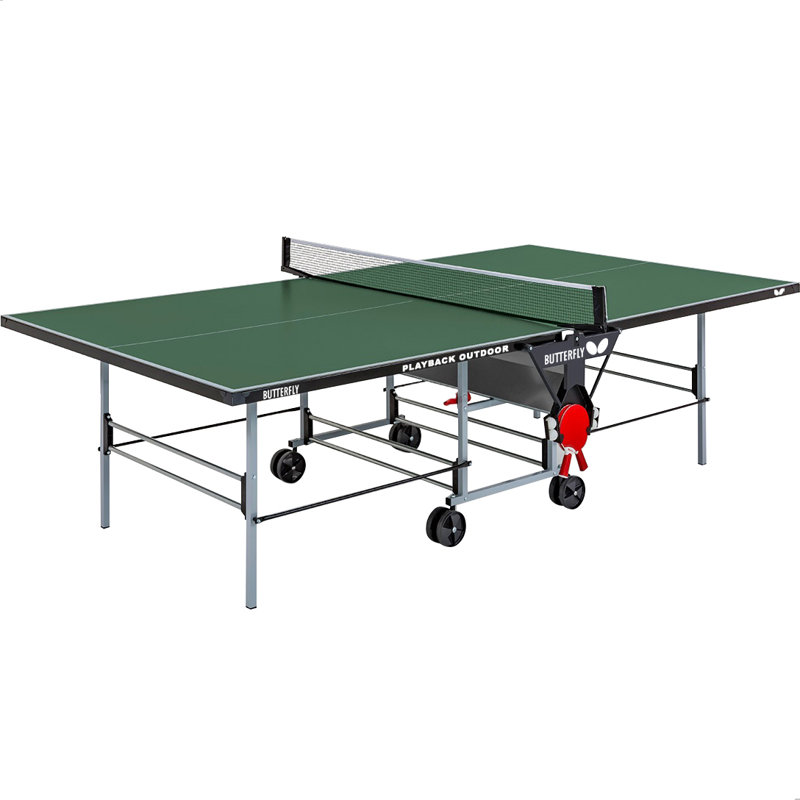 Table de ping-pong pliable intérieur / extérieur Butterfly (6 mm d'épaisseur), Vert