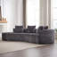 Canapé modulaire incurvé moderne en chenille avec 4 coussins décoratifs Boneless-449364448-449364451