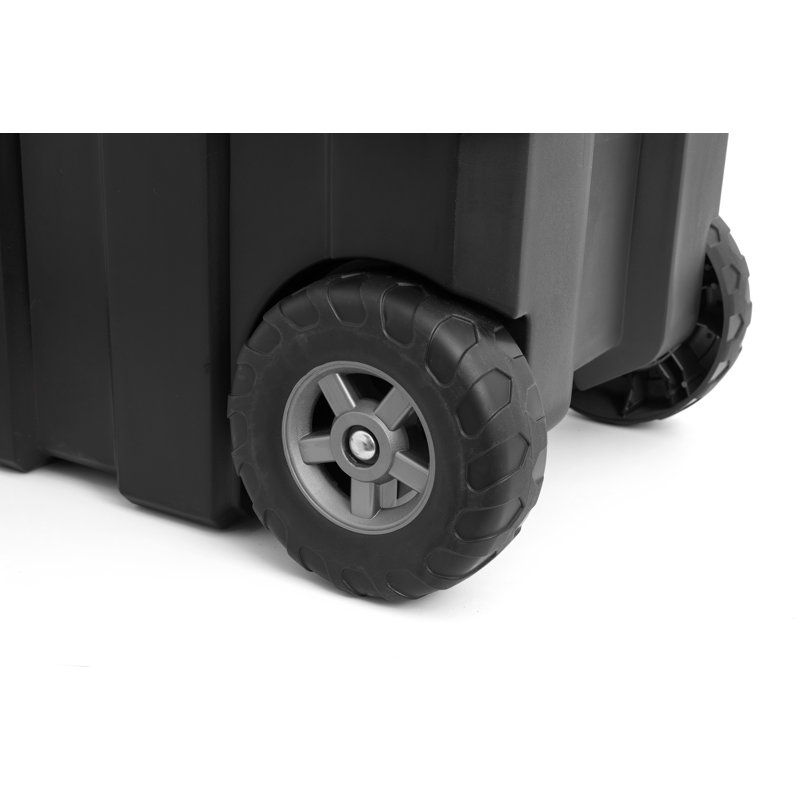 Nouvelle solution de rangement pour boîte à outils roulante portative en plastique masterloader, Noir