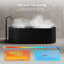 Baignoire de trempage autoportante en acrylique noir 59 "x 27,5" avec trop-plein et bonde escamotable pour salle de bain MonBlari-124541402-124237060