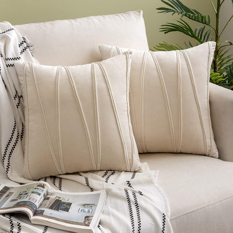 Chevron Geometric Pillow Cover, Turquoise, 16" x 16"
