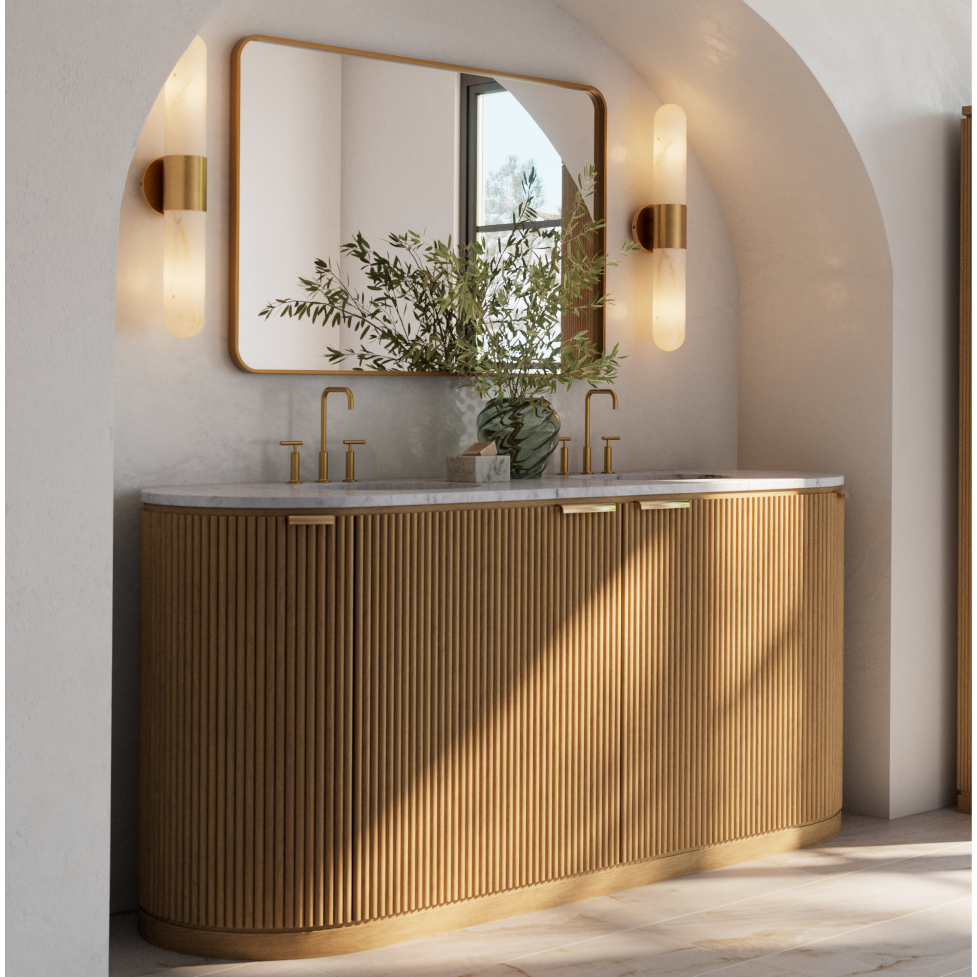 Nova 72" Grounded Double Bathroom Vanity With Quartz Countertop, Calacatta Quartz