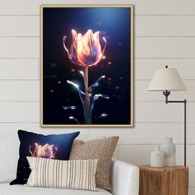 «Tulipe luminescente qui fleurit gracieusement I sur toile»