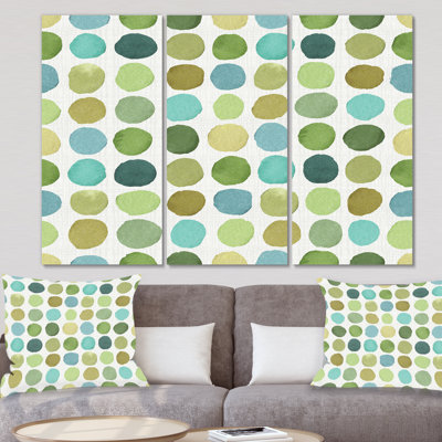 « geometric green circle i », reproduction d’image multi-pièces sur toile