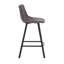 Dasha Microfiber Counter Stool with Metal Legs-832829177