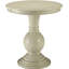 Table ronde à piédestal blanc antique pour décorer le salon