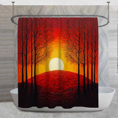 Rideau de douche Sunset Trees