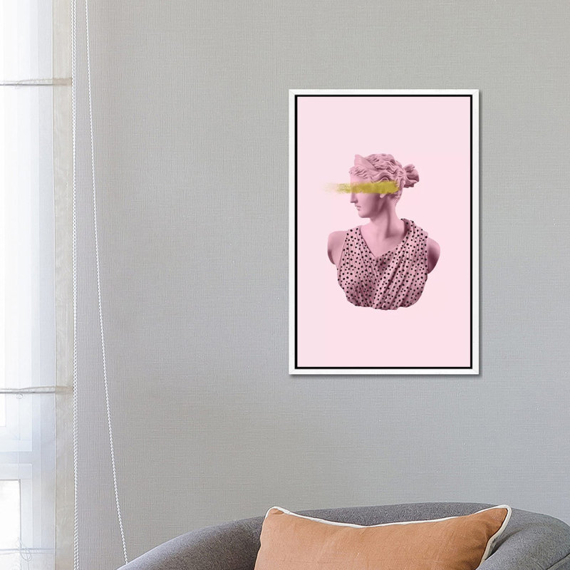 Goddess In Spots - Print on Canvas, 66.04cm H x 45.72cm W x 3.81cm D, White Framed