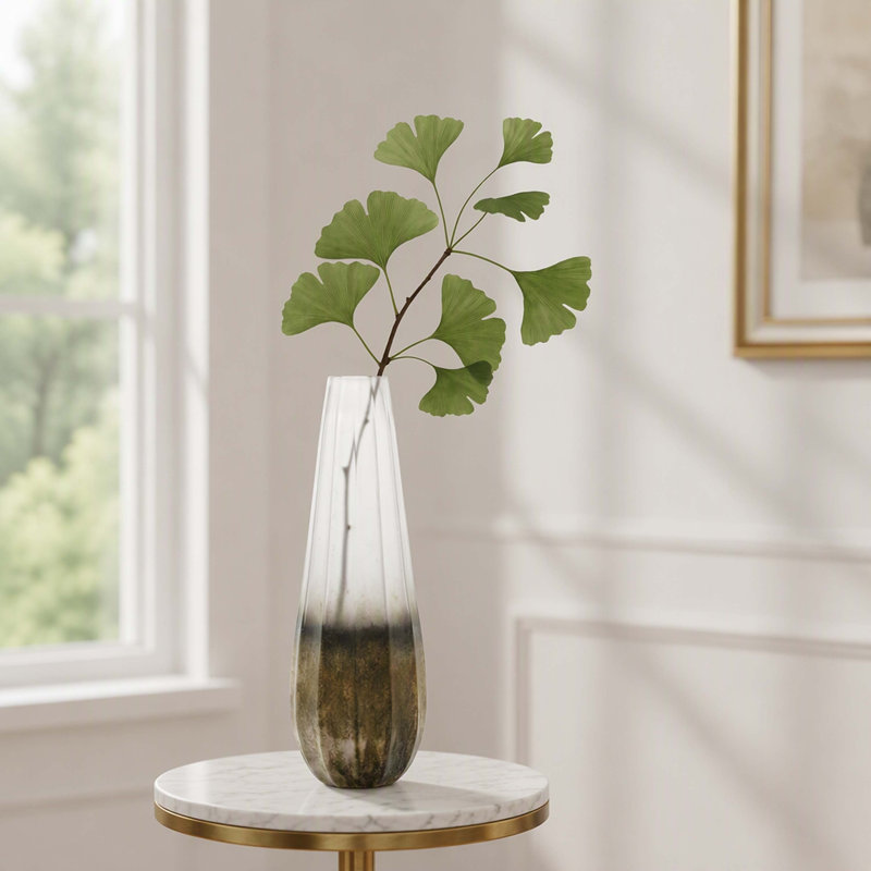 Vase à fleurs en verre de 17,3 cm de diamètre et 51 cm de hauteur, centre de table polyvalent pour la décoration du salon.