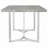 Grey Faux Marble Rectangular Dining Table with Double Pedestal (72")