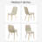 34.6"H Linen Upholstered Dining Chair Side Chairs With Metal Legs