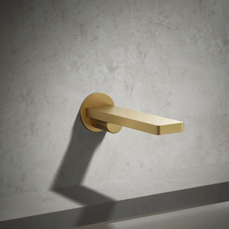 Composed® Wall-Mount Tub Spout, Vibrant Brushed Moderne Brass