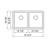 Radius 31.75'' L Double Bowl Kitchen Sink-16187779